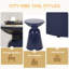 Grande table de bout d'extérieur en métal - grande-349370404