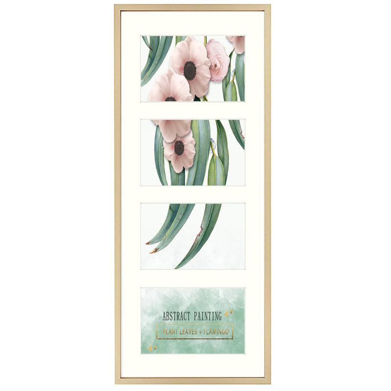 Arialle Metal Picture Frame with Mat, Gold