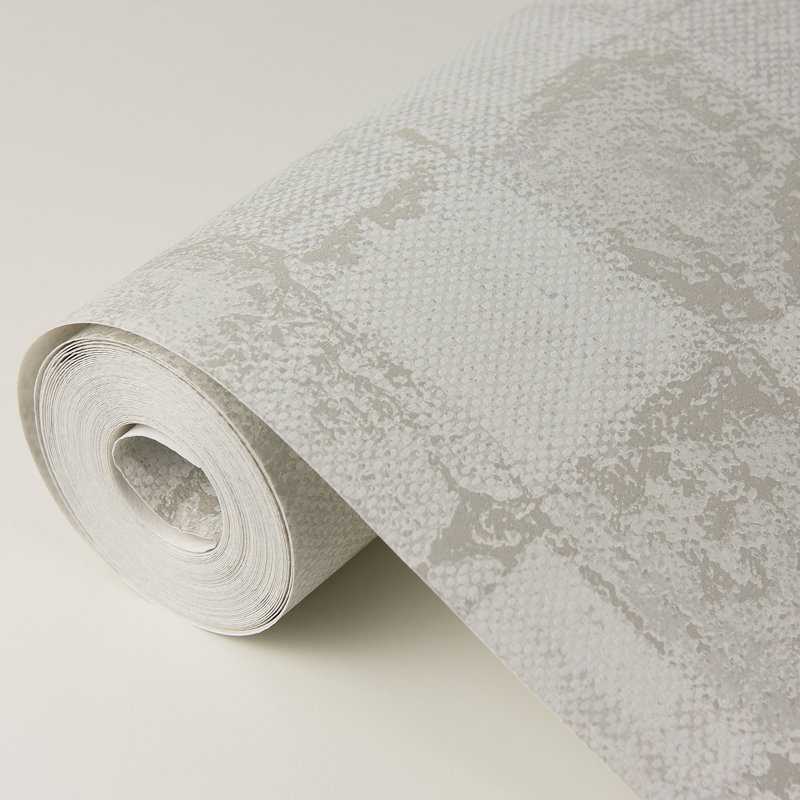 Varak Geometric Metallic Wallpaper Roll, Off-White