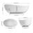  63'' x 39" Freestanding Soaking Solid Surface Bathtub Bathroom tub-112293224