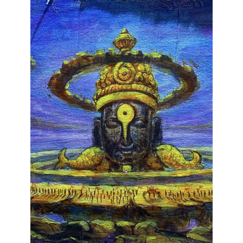 Lord Pandharinath | Acrylique sur toile | Par Kishore Kawad