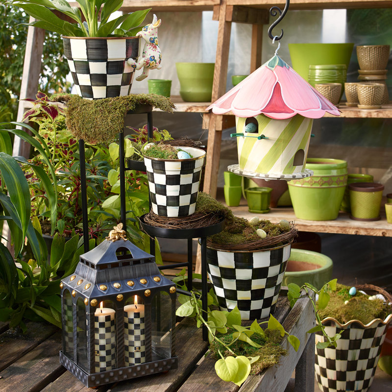 Courtly Check® Garden Pot, 9.5" H x 12" W x 12" D