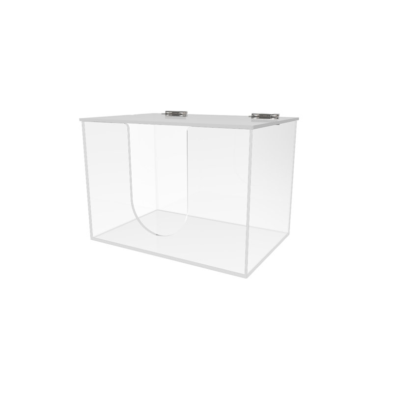 Boîte de rangement en acrylique transparent l 8,7 po x P 5,8 po x H 6,0 po FixtureDisplays®
