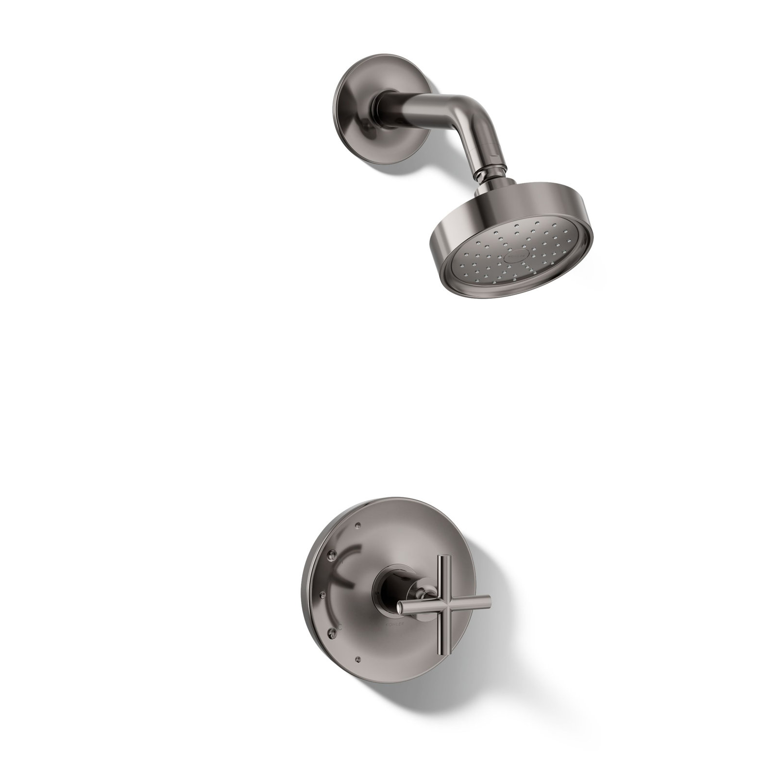 Purist Shower Trim, Vibrant Titanium, Cross Handle