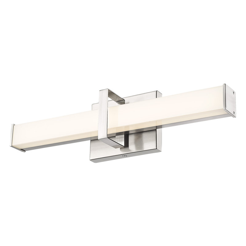 Éclairage pour salle de bain 1 lumière avec verre opale Elon 19 ", Étain