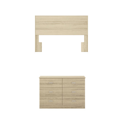 Allyannah Modern Coordinated 2 Piece Bedroom Furniture Set