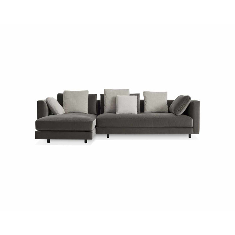 Hands Down Chaise Sectional, Landa Stone, Left Hand Facing