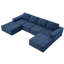 Canapé modulaire rembourré confortable avec repose-pieds, 110 x 72 po, sans assemblage, chenille spacieuse pour salon et chambre à coucher, assise profonde, assemblage requis,