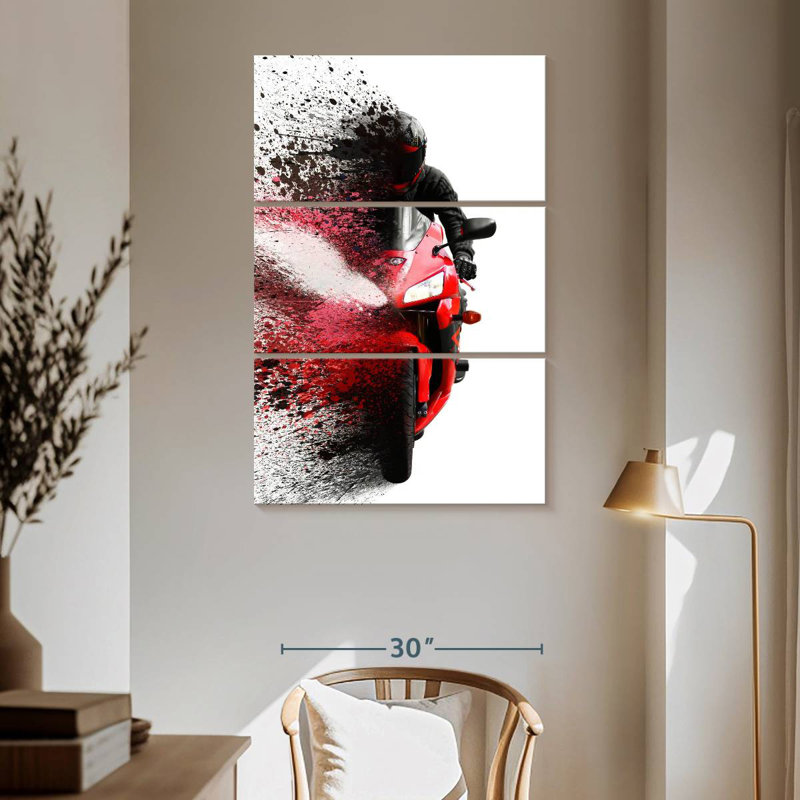 Mehar Fading Motorcycle, 65" H x 42" W