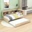Lit de jour simple en bois avec compartiment de rangement intégré, lit gigogne simple et station de charge-60248745