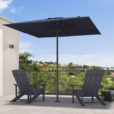 Parasol de table semi-automatique pour l'extérieur