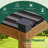 Aluminum Frame Solar LED Patio Pergola with Adjustable Louvered Roof-99151919-105704879