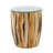 Ranier Brown Teak Wood Handmade Live Edge Tree Branch Side End Accent Table with Clear Glass Top