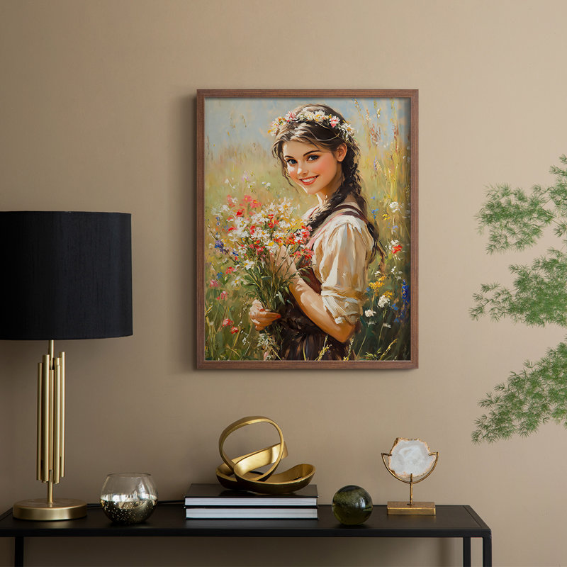 Reproduction encadrée WOMEN Series CCLxxviii - bois massif, Noyer, H 21 po x l 17 po