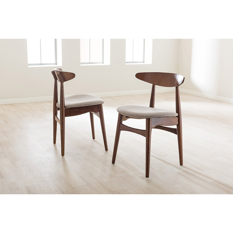 Chaise de salle à manger Newburyport, Gris clair / brun moyen