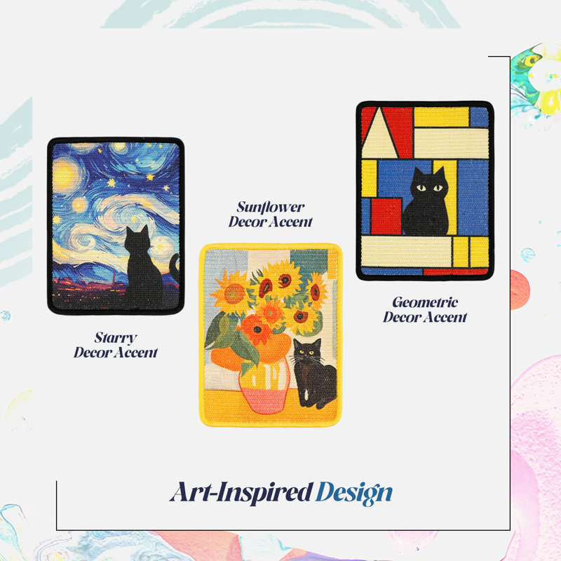  Grattoir pour chat mural en sisal, Starry Night