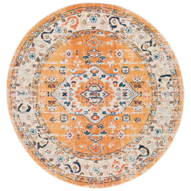 Yedidalga Performance Oriental Rug, Round 6'7"