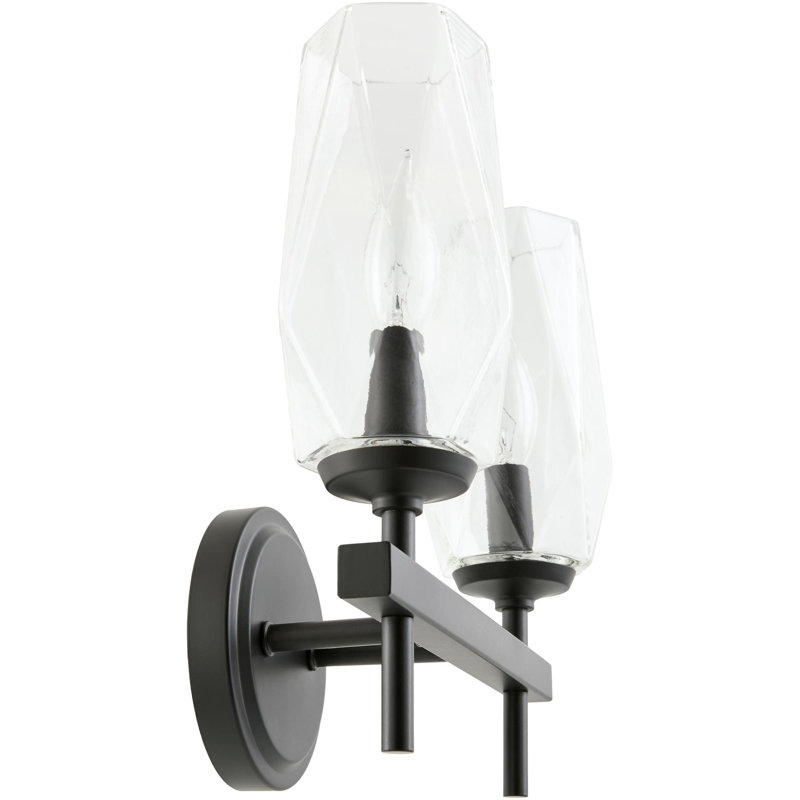 Applique murale Leesport, Noir mat