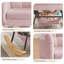 Chaise berçante rembourrée Teddy avec pieds en bois Solld-477617627
