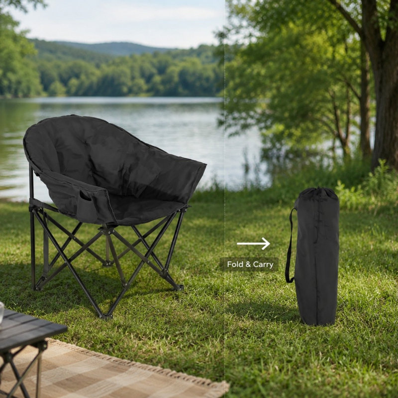 Chaise portative pliante portative, Noir