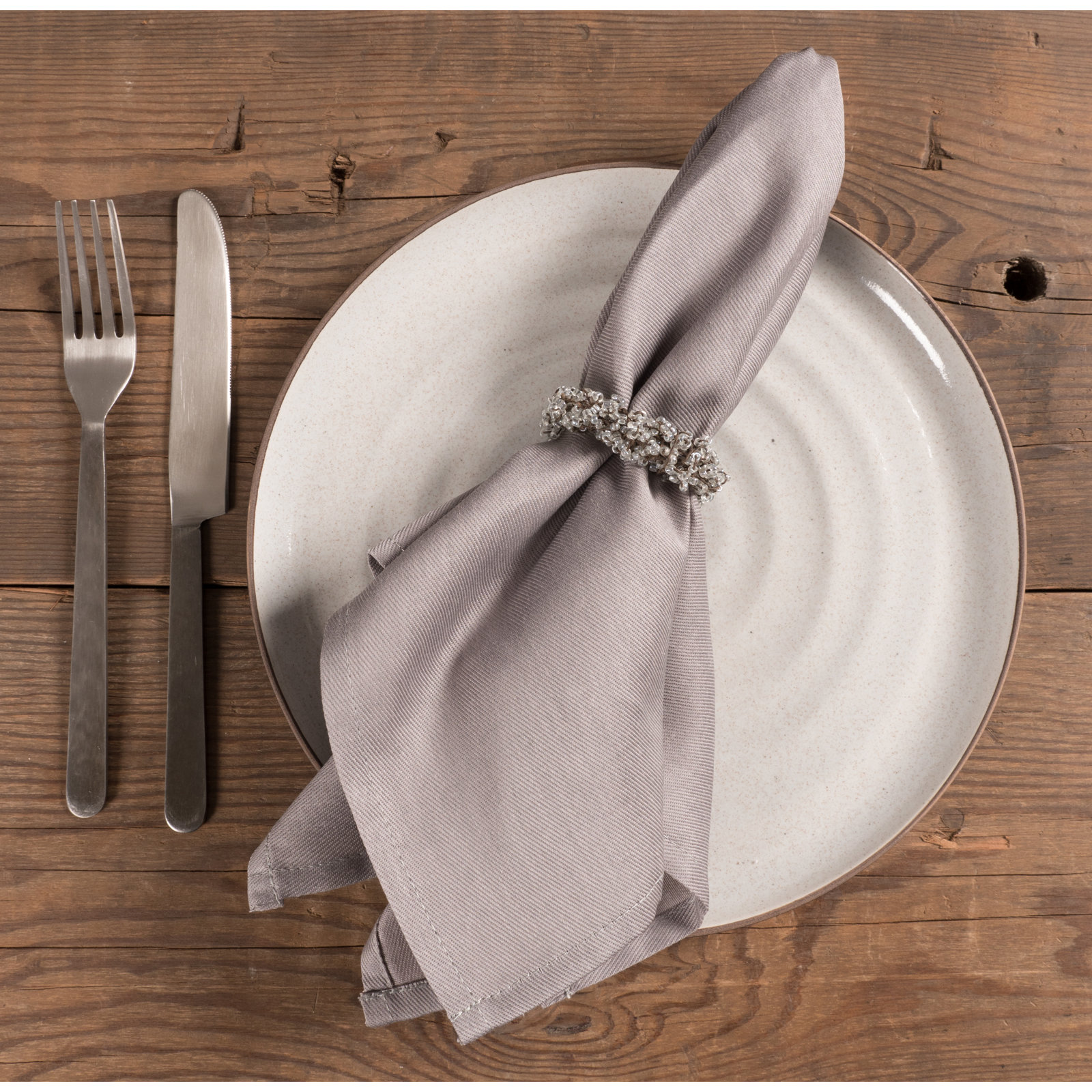 Chateau Cotton Napkin, Gray