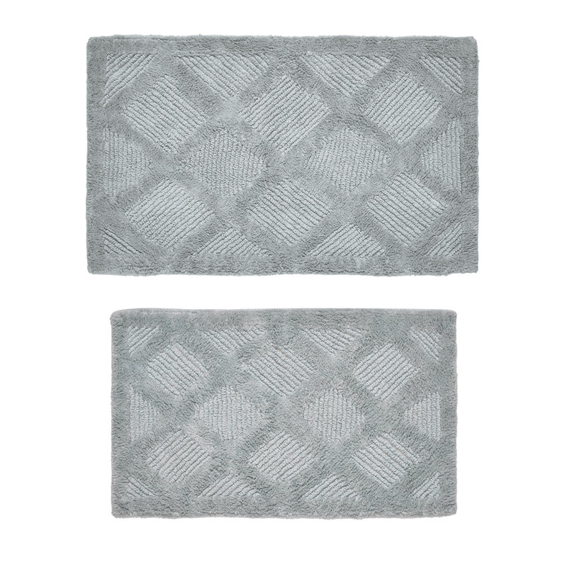 Tapis pour salle de bain en mélange de coton Gerlinda, Spa doux