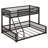Twin XL Over Queen Bunk Bed,  Metal Bunk Bed With Safety Ladder And Full-Length Guardrails, Bed Frame With Slats Support-1667964371
