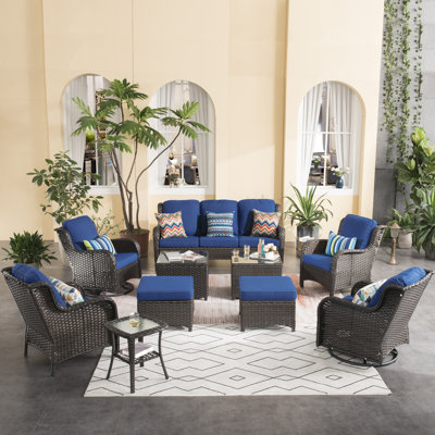 Guillen 7 - Person Patio Conversation Set with Cushions