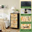 Commode à 4 tiroirs pour la chambre à coucher sans couture aquarelle poulets fleurs sauvages tons pastel petite grande commode pour les organisateurs de placard avec commode