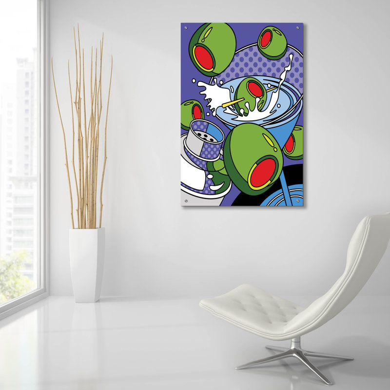 «Martini Flying Olives» par Ron Magnes, H 36 po x l 24 po x P 0,2 po