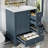 Bathroom Vanity With Ceramic Sink Top, MDF And Solid Wood Base, Modern Sink Cabinet For Small Bathrooms-798788565-798788561