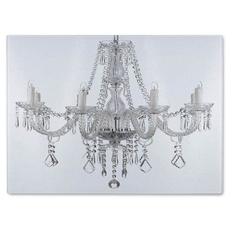 Chandelier Glass Chopping Board, 40cm L x 28cm W