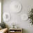 Orren Ellis 3-Piece 15/17/24" Crescendo Dimensional Convex Mirror, Resin, Gray
