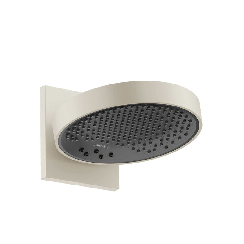 Tête de douche Hansgrohe Rainfinity 250 avec garniture de connecteur mural, Nickel brossé, 1,75 gallons par minute