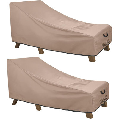 68"Lx30"Wx30"H 2 Pack Outdoor Chaise Covers - Waterproof Heavy Duty Patio Lounge Chair Covers