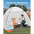 Portable Paint Booth Tent, 91.7 x 67.7 x 74.8 inch Painting Tent Station, Spray Shelter with Built-in Floor & Mesh Screen, Large Space, Oxford Spray Painting Tents for Cupboard, Chairs, Tables