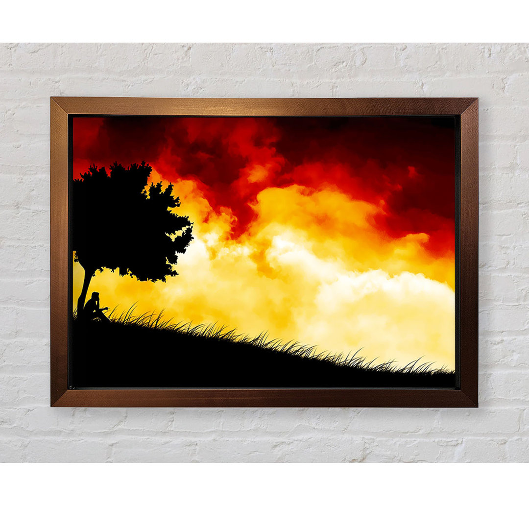 Gerahmtes Wandbild Fire Sky Red