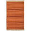 Tapis orange / jaune en laine fabriqué à la main Kilim