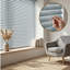 Modern PVC Faux Wood Venetian Window Blinds Moisture Resistant Corded Shades for Living Room Bedroom Kitchen-1294846749-1294846727