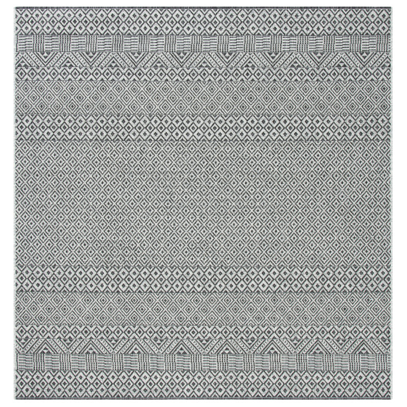 Delacruz Performance Southwestern Indoor/Outdoor Area Rug, Square 5'3"