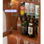 Buffet rétro, armoire triangulaire en rotin de bois massif rustique