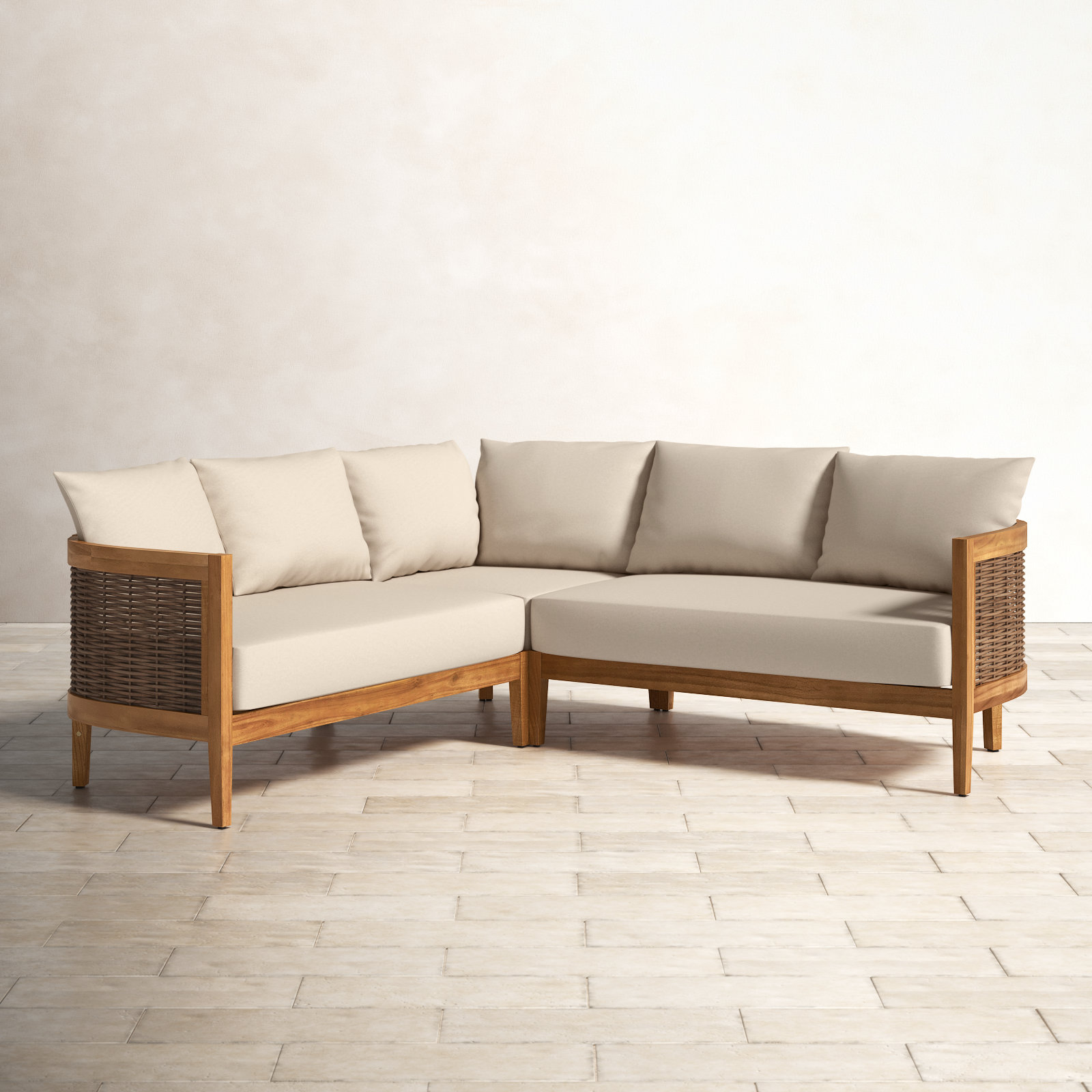 Outdoor sectional online wood