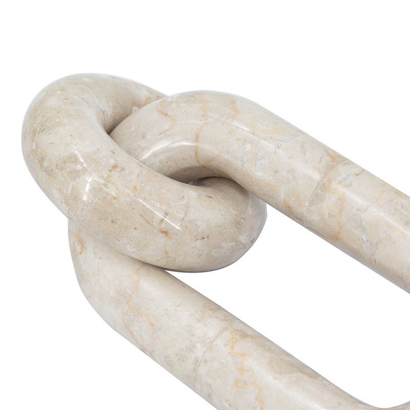 Small Decorative Two-Link Marble Chain with Elegant Cream Finish