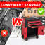 28 - Inch 3 Drawer Rolling Tool Chest In Black And Red, Equipped With Wheels Locking For Workshop Storage Garage Steel Key Locking, Good Warehouse