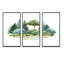 Nature, forêt, pelouse, brousse d'arbres, herbe II - ensemble d'art mural sur toile encadré champêtre-62349652-62349650