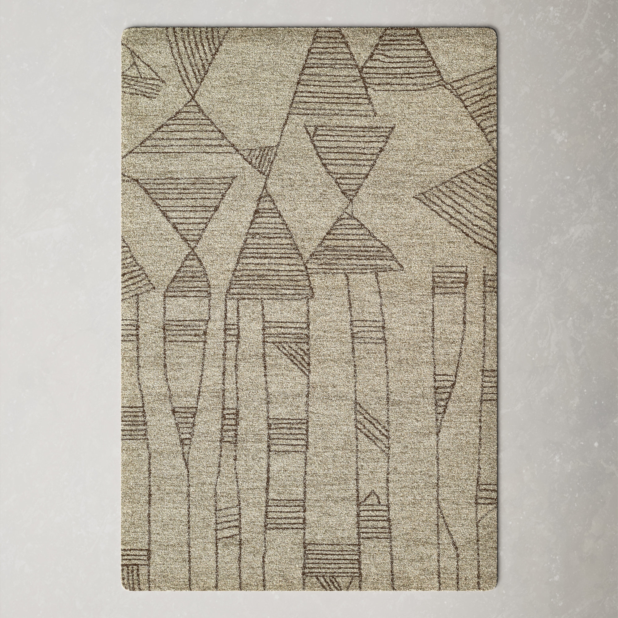 Ann-Sophie Brown/Ivory Rug, Rectangle 8' x 10'