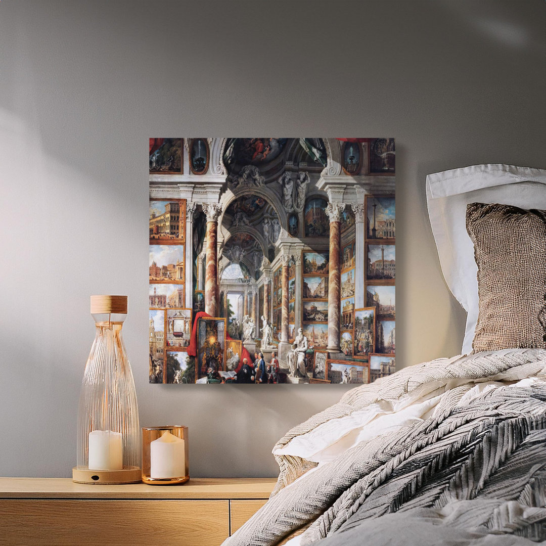 Architectural Vista Canvas Wall Art, Interior Scene Painting, Gallery Wrapped Print, Ready to Hang, Archival Quality, Statement Piece