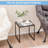 Leyun Square Glass Outdoor Side Table , 17 " W 17 " D