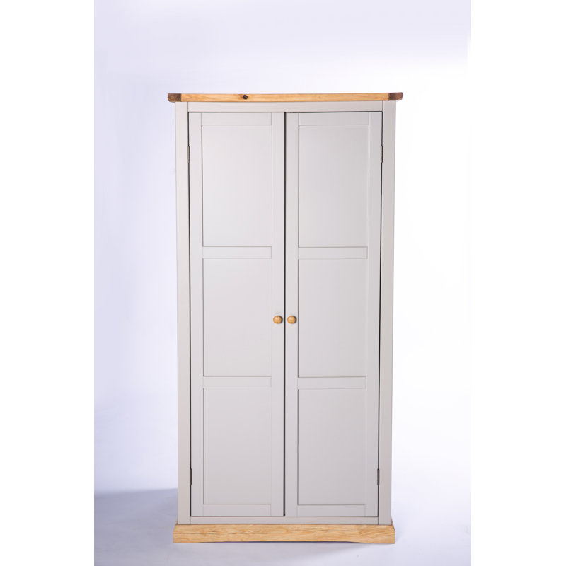 Esters 2 Door Solid + Manufactured Wood Wardrobe
