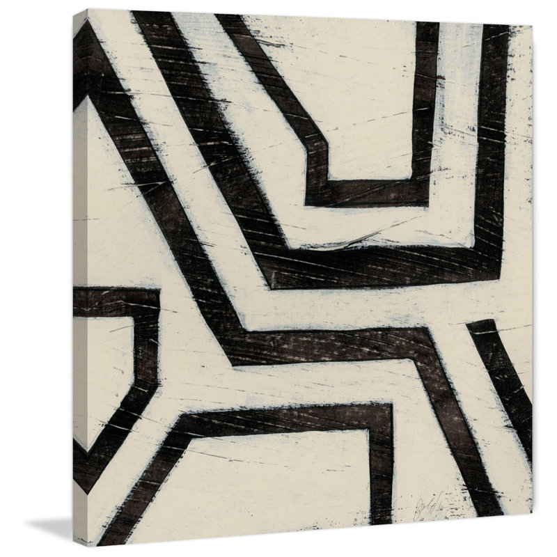 "Hieroglyph III" Print on Wrapped Canvas, 18" H x 18" W x 1.5" D